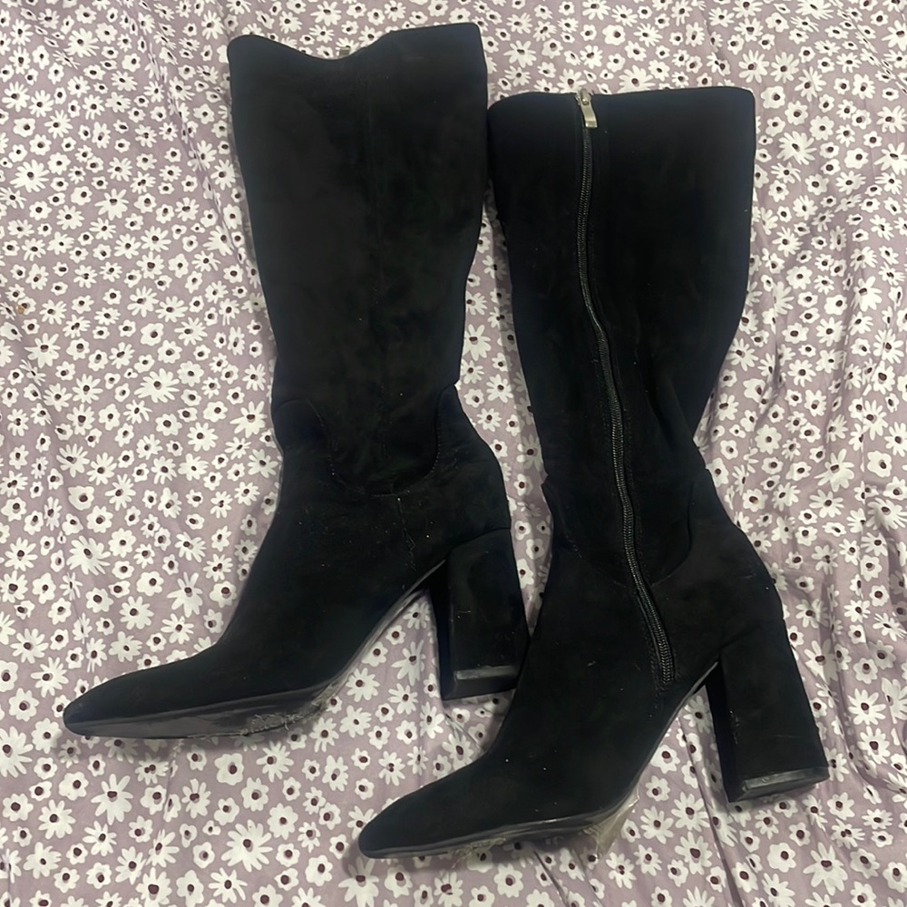 Black Suede Boots.